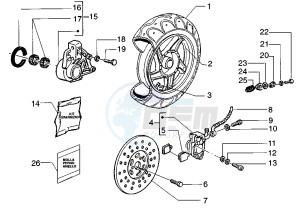 Zip 50 SP drawing Front wheel