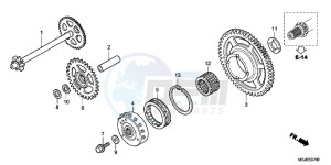 CBF1000FC CBF1000F E drawing STARTING CLUTCH