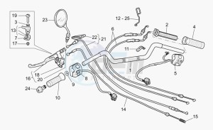 California 1100 Stone - Metal PI EV/EV Touring PI drawing Handlebar - controls