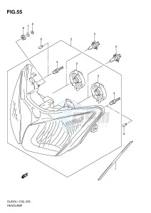 DL650 (E2) V-Strom drawing HEADLAMP (DL650AL1 E19)