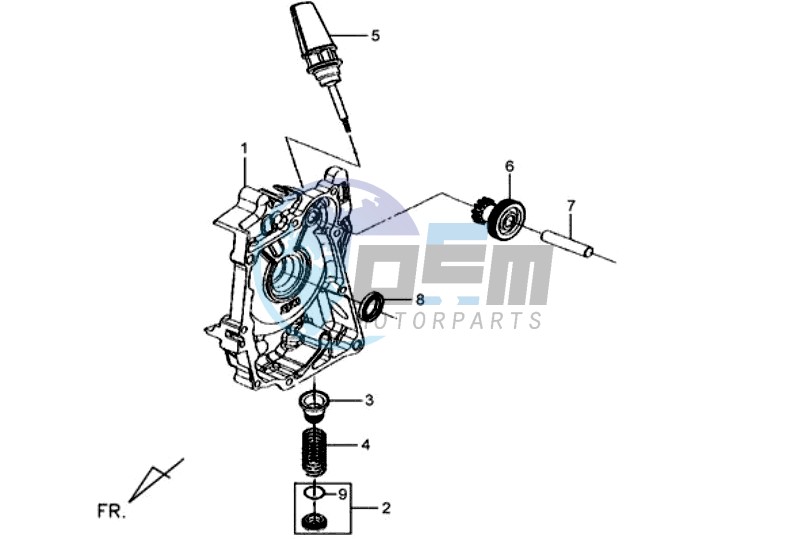 CRANKCASE RIGHT / START MOTOR