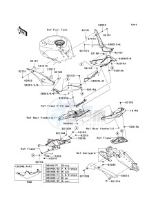 ZX 1000 E [NINJA ZX-10R] (E8F-E9FA) 0E9F drawing SIDE COVERS_CHAIN COVER