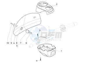 GTV 300 HPE SEI GIORNI IE E4 ABS (EMEA) drawing Handlebars coverages