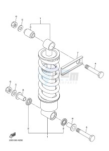 XJ6F 600 DIVERSION F (1CWG) drawing REAR SUSPENSION