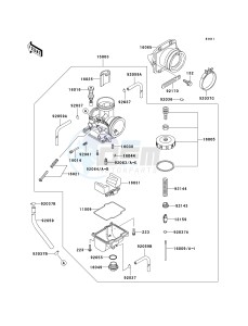 KX 500 E [KX500] (E10-E14) [KX500] drawing CARBURETOR