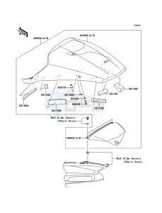 ZZR1400_ABS ZX1400FDF FR GB XX (EU ME A(FRICA) drawing Accessory(Single Seat Cover)