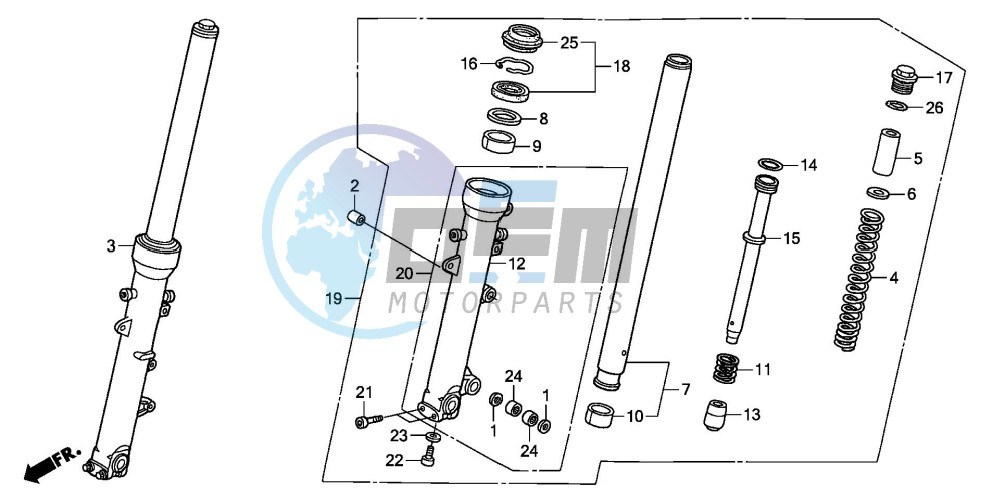 FRONT FORK (XL1000V)