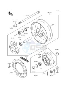 ZX 600 D [NINJA ZX-6] (D2-D4) [NINJA ZX-6] drawing REAR HUB