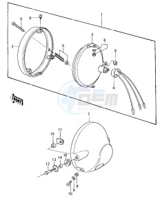 KZ 440 A [LTD] (A1) [LTD] drawing HEADLIGHT -- 80 A1- -