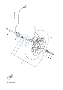 CW50N BW'S NAKED (2B7P 2B7P 2B7P) drawing FRONT WHEEL