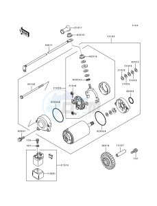 ZX 1100 F [GPZ 1100 ABS] (F1) [GPZ 1100 ABS] drawing STARTER MOTOR