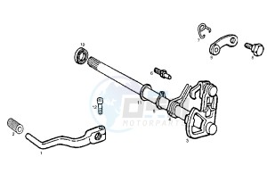 GPR REPLICA - 50 cc drawing GEAR CHANGE MECHANISM