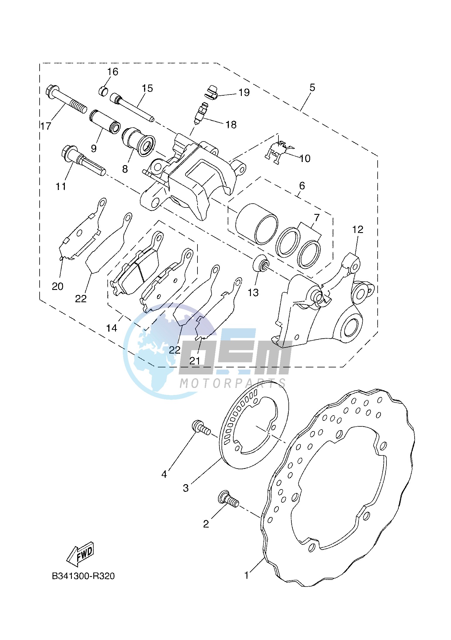 REAR BRAKE CALIPER