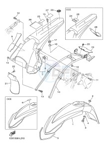 WR450F (1DX1 1DX2) drawing FENDER