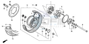 VTX1300S drawing REAR WHEEL