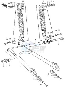 KZ 440 D [LTD BELT] (D1) [LTD BELT] drawing SWING ARM_SHOCK ABSORBERS -- 80 D1- -