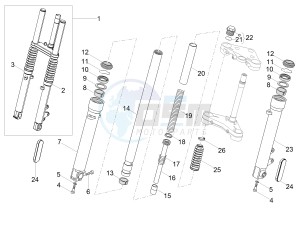 V7 III Racer 750 e4 (NAFTA) drawing Front fork Kaifa