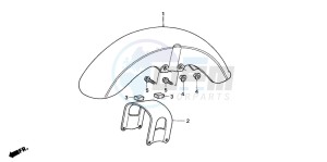 VT750C2 drawing FRONT FENDER