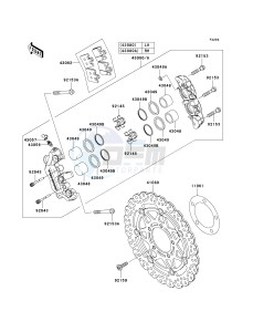 ZX 600 N [NINJA ZX-6RR] (6F) N6F drawing FRONT BRAKE