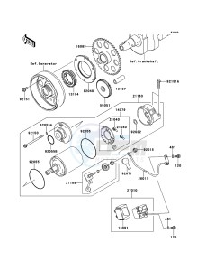 Z750 ZR750LCF UF (UK FA) XX (EU ME A(FRICA) drawing Starter Motor