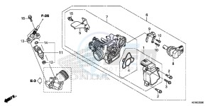 SH125DE SH125D UK - (E) drawing THROTTLE BODY/FUEL INJECTOR