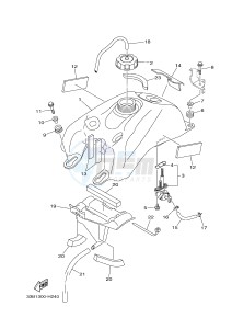 YFM250R RAPTOR 250 (33B8) drawing FUEL TANK