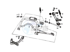 SYMPHONY SR 50 (L8) NL drawing MIDDLE STAND -SIDE STAND- KICKST.