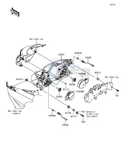 NINJA ZX-6R ABS ZX636FGF FR GB XX (EU ME A(FRICA) drawing Headlight(s)