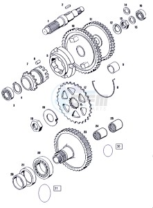 FLEXER_EX_45kmh_L1 50 L1 drawing Countershaft-mainshaft