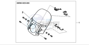 GL1500C F6C drawing WINDSHIELD KIT