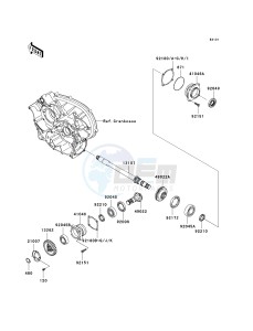 KRF 750 J [TERYX 750 FI 4X4 LE] (J9FA) J9FA drawing FRONT BEVEL GEAR