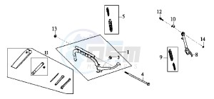 SHARK 50 drawing CENTRAL STAND / SIDE STAND