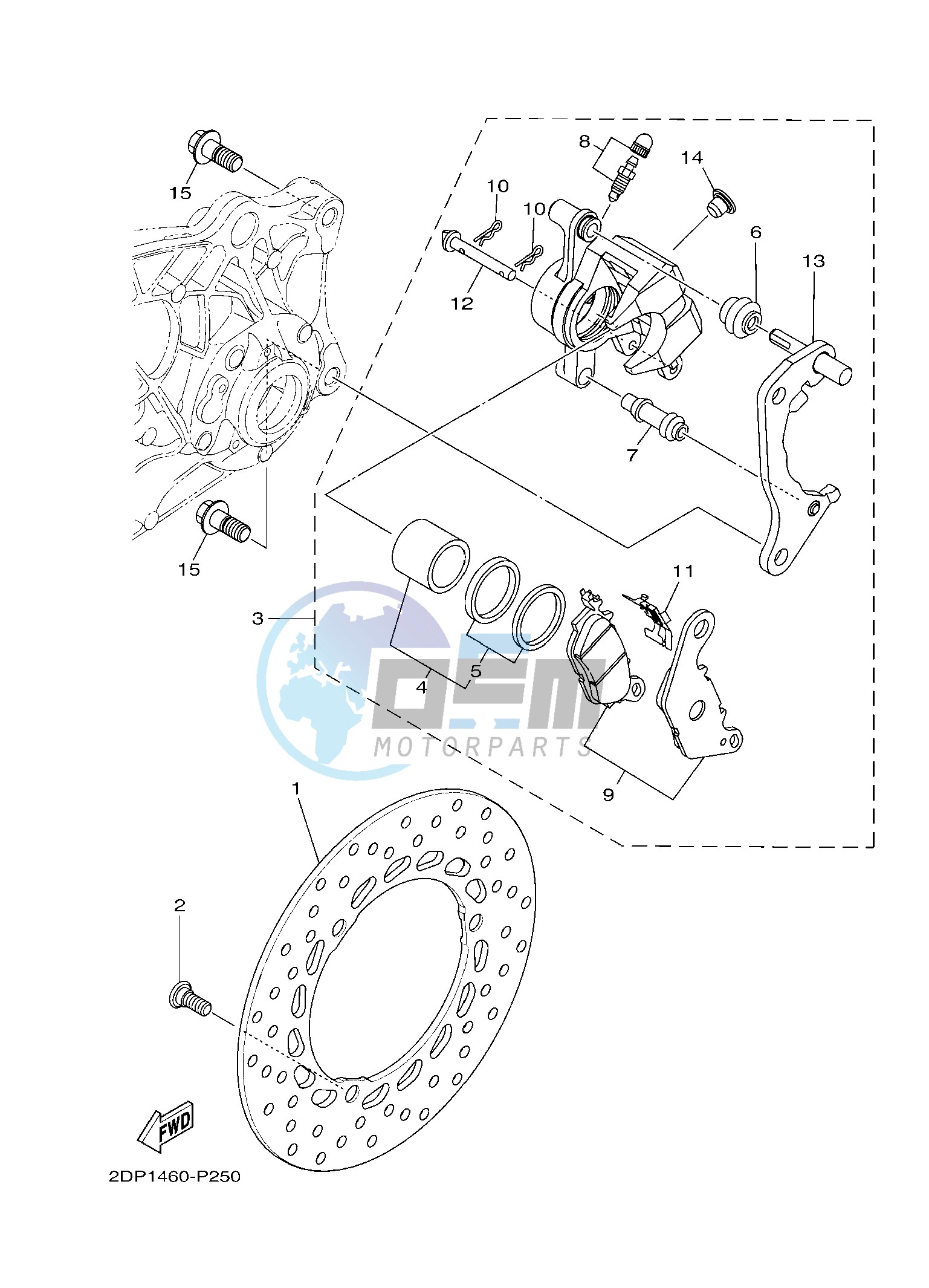 REAR BRAKE CALIPER