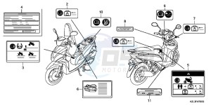 NSC110E Vision 110 - NSC110E UK - (E) drawing CAUTION LABEL