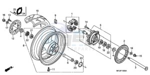 CBR600RR9 UK - (E / MME SPC 3E) drawing REAR WHEEL