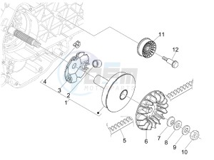 GTV 300 4T 4V ie Touring (NAFTA, APAC) (CN, USA) drawing Driving pulley