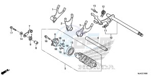 VT750C2BE Shadow - VT750C2B-E UK - (E) drawing GEAR SHIFT DRUM