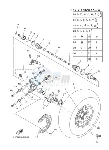 YFM550FWAD YFM5FGPD GRIZZLY 550 EPS (1HSE 1HSF) drawing REAR WHEEL