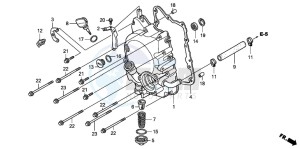 FES125 PANTHEON drawing RIGHT CRANKCASE COVER (FES1253-5)(FES1503-5)