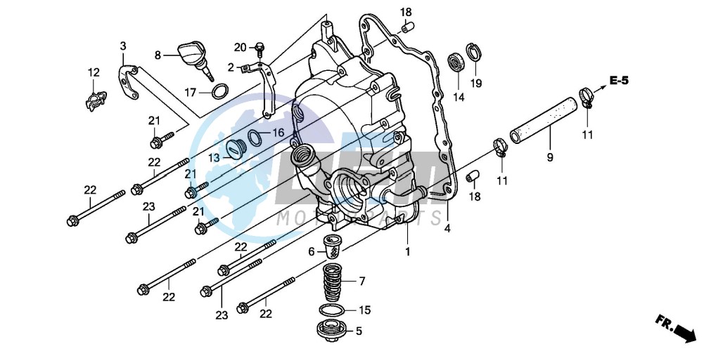 RIGHT CRANKCASE COVER (FES1253-5)(FES1503-5)