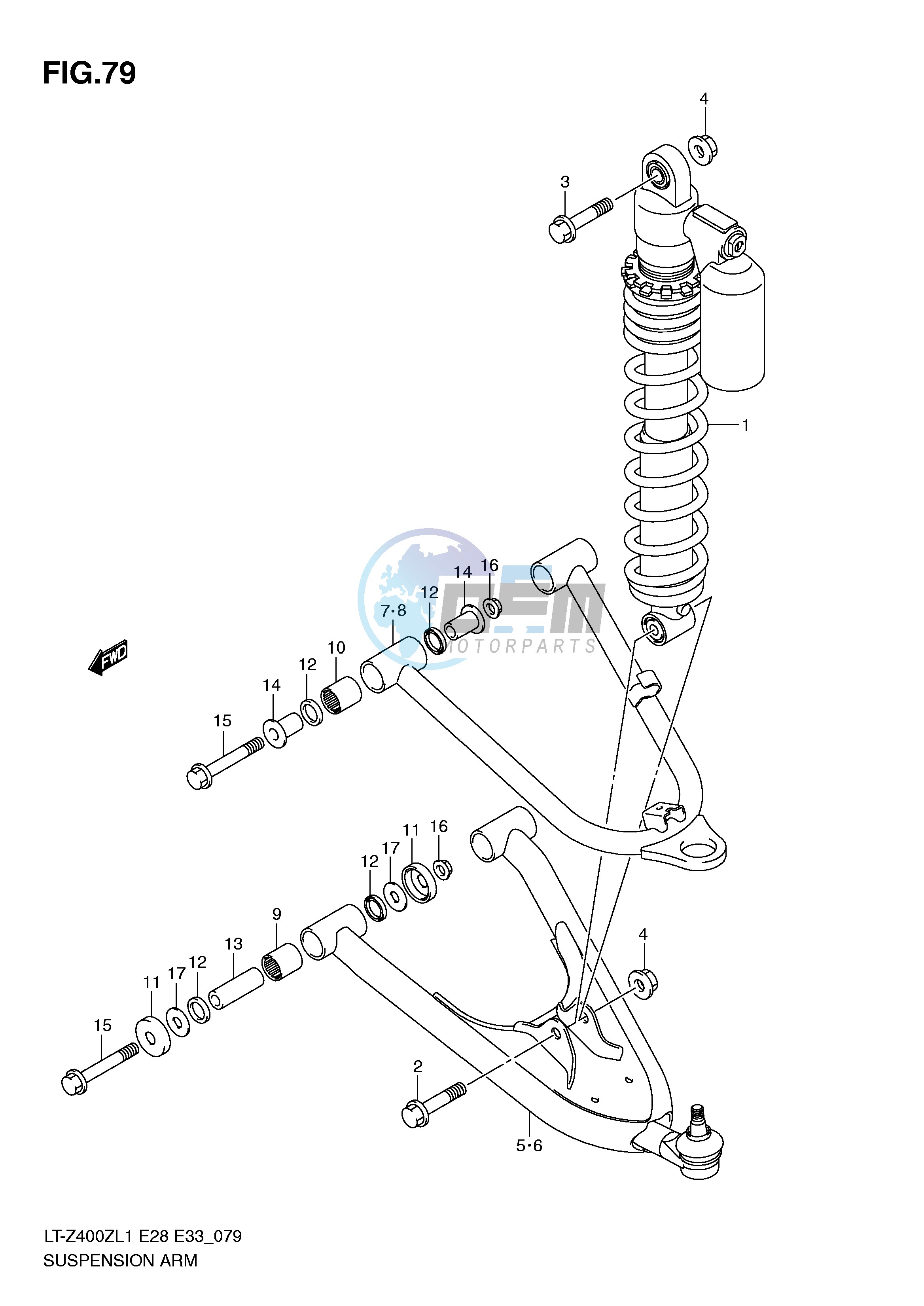 SUSPENSION ARM (LT-Z400ZL1 E28)