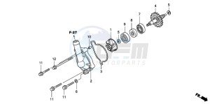 CRF250X drawing WATER PUMP