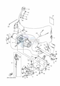 YFM700FWAD GRIZZLY 700 EPS (BLTE) drawing WINCH