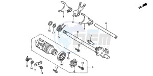 CBF500 drawing GEARSHIFT DRUM