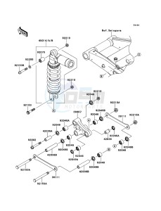 Z750R ABS ZR750PBF FR GB XX (EU ME A(FRICA) drawing Suspension/Shock Absorber