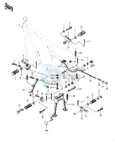 KZ 400 S [SPECIAL] (S) [SPECIAL] drawing FOOTRESTS_STANDS_BRAKE PEDAL -- 75 S- -