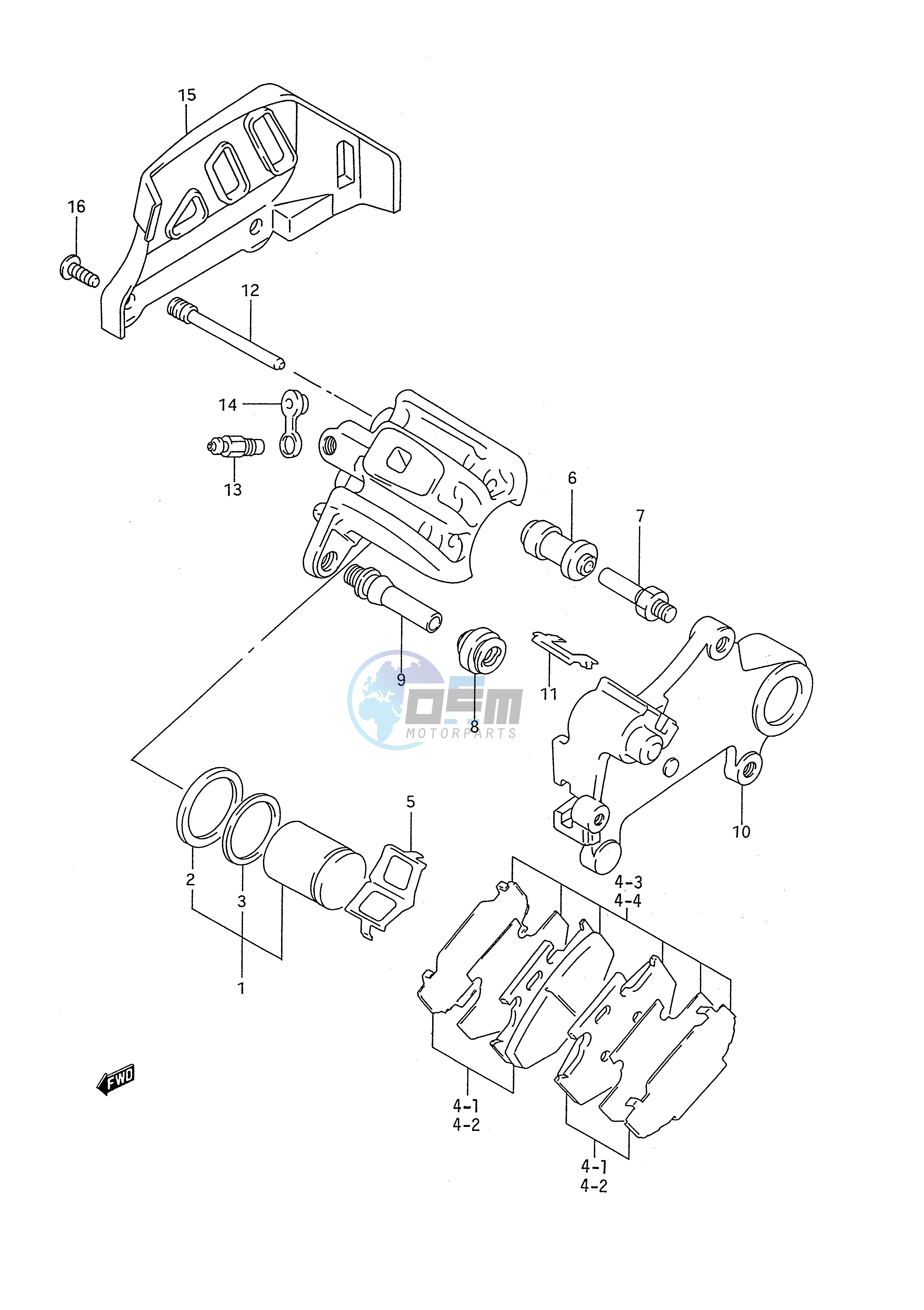 REAR CALIPER (MODEL P R)