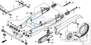 VT750C drawing SWINGARM