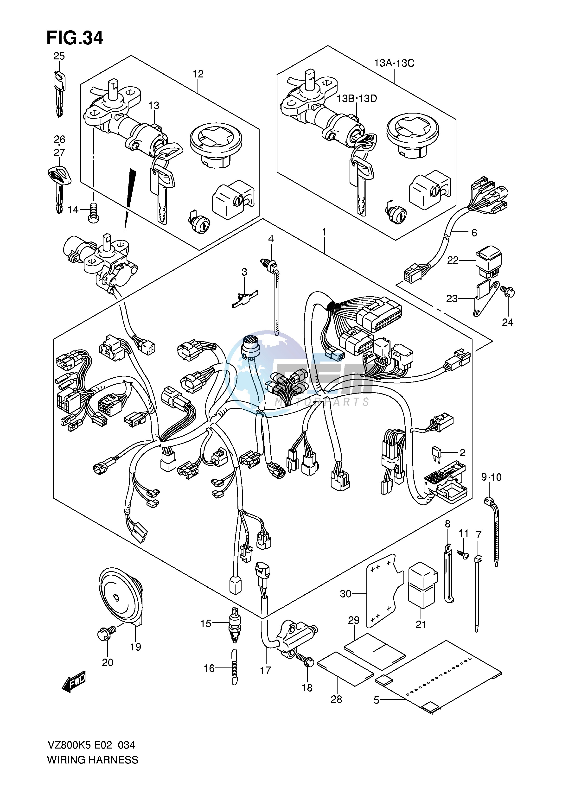 WIRING HARNESS (MODEL K5 K6 K7 K8)