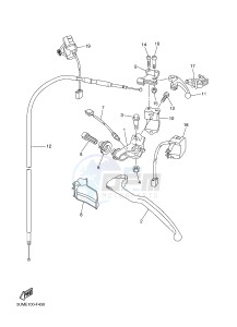 WR250F (1HC6 1HC7 1HC8) drawing HANDLE SWITCH & LEVER